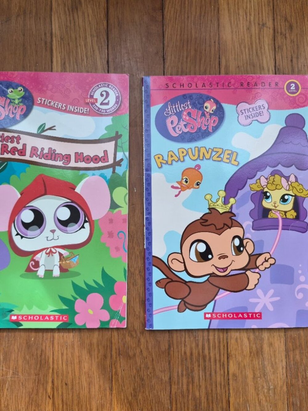 2 Littlest Pet Shop Scholastic Reader Books w/ Stickers